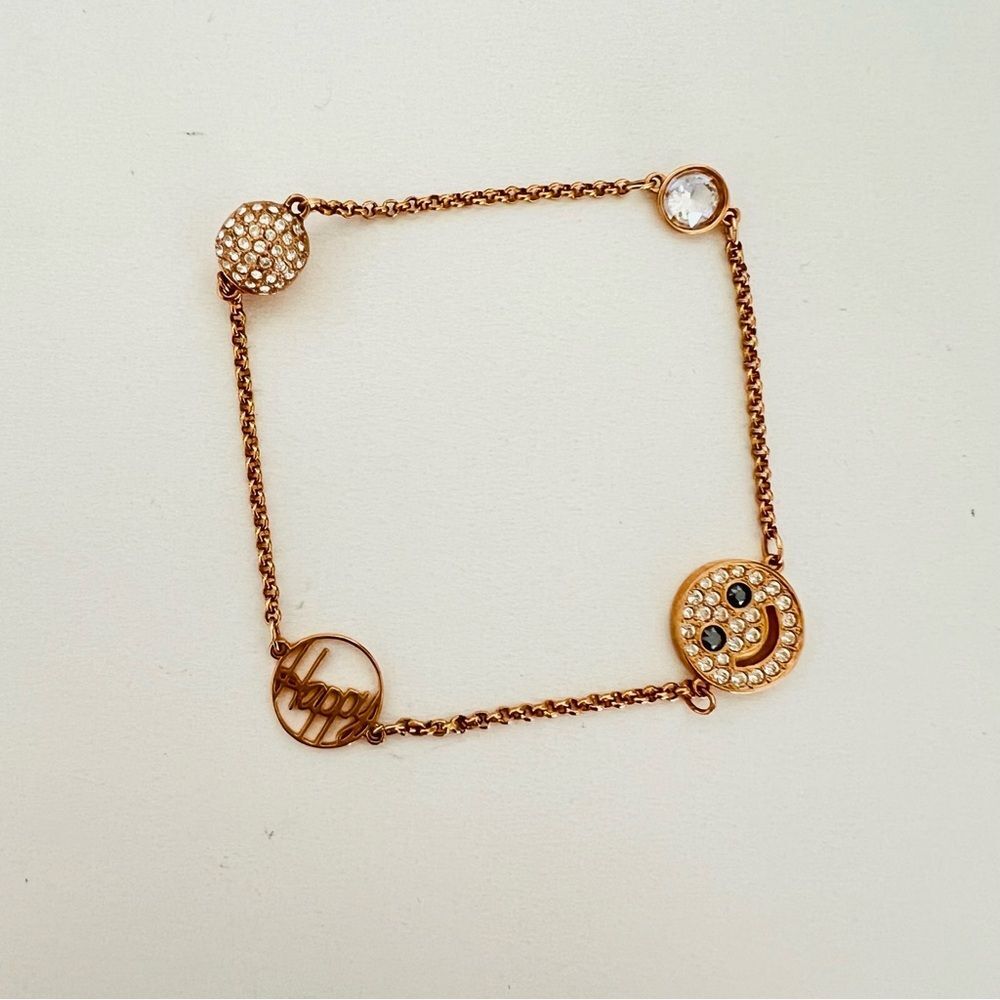 SWAROVSKI Crystal Remix Strand Smiling Face Rose Gold Size Medium 5365747